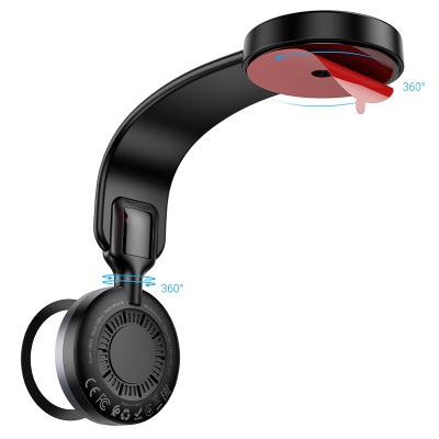 Автомобильный держатель HOCO HW29 Totem, магнитный с беспроводной зарядкой, 15W, на приборную панель, черный+серый