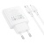 Сетевое зарядное устройство BOROFONE BN24 Wish 1xUSB + 1xUSB-C с Кабелем Type-C - Lightning, 3A, 20W, белый