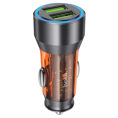 Автомобильное зарядное устройство HOCO NZ12 Prosperity, 2xUSB, 36W, оранжевый