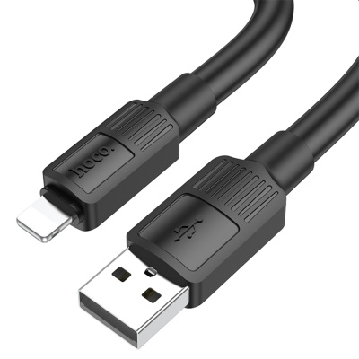 Кабель USB HOCO X84 Solid USB - Lightning, 2.4А, 1 м, черный