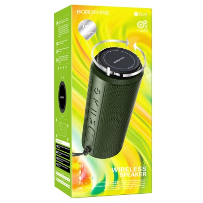 Портативная колонка BOROFONE BR22 sports, Bluetooth, темно-зеленый