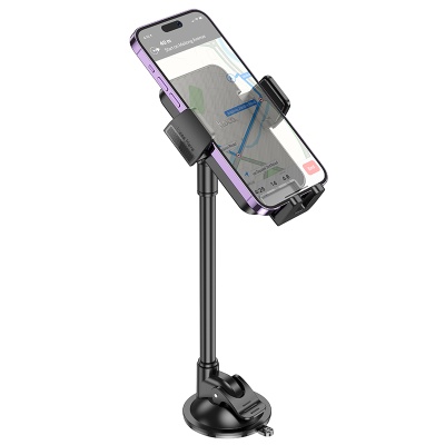 Автомобильный держатель HOCO H38 Cheetah, зажимной, на приборная панель/лобовое стекло, черный