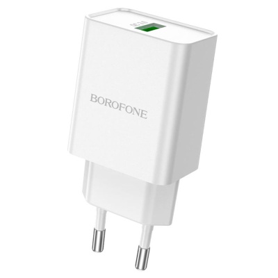 Сетевое зарядное устройство BOROFONE BN5 Jingrui single 1xUSB, 3.0A, 18W, белый