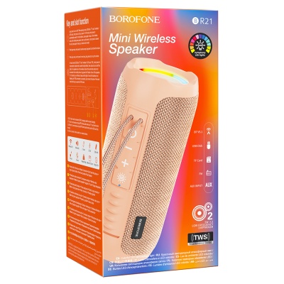 Портативная колонка BOROFONE BR21 Sports, Bluetooth, розовый
