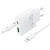 Сетевое зарядное устройство BOROFONE BN25 Wish 1xUSB + 1xUSB-C с Кабелем Type-C - Lightning, 3A, 30W, белый