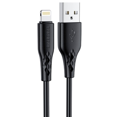 Кабель USB BOROFONE BX48 USB - Lightning, 2.4А, 1 м, черный