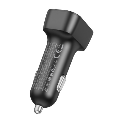 Автомобильное зарядное устройство BOROFONE BZ28C Trophie, 1xUSB + 2xUSB-C, 3A, 60W, черный